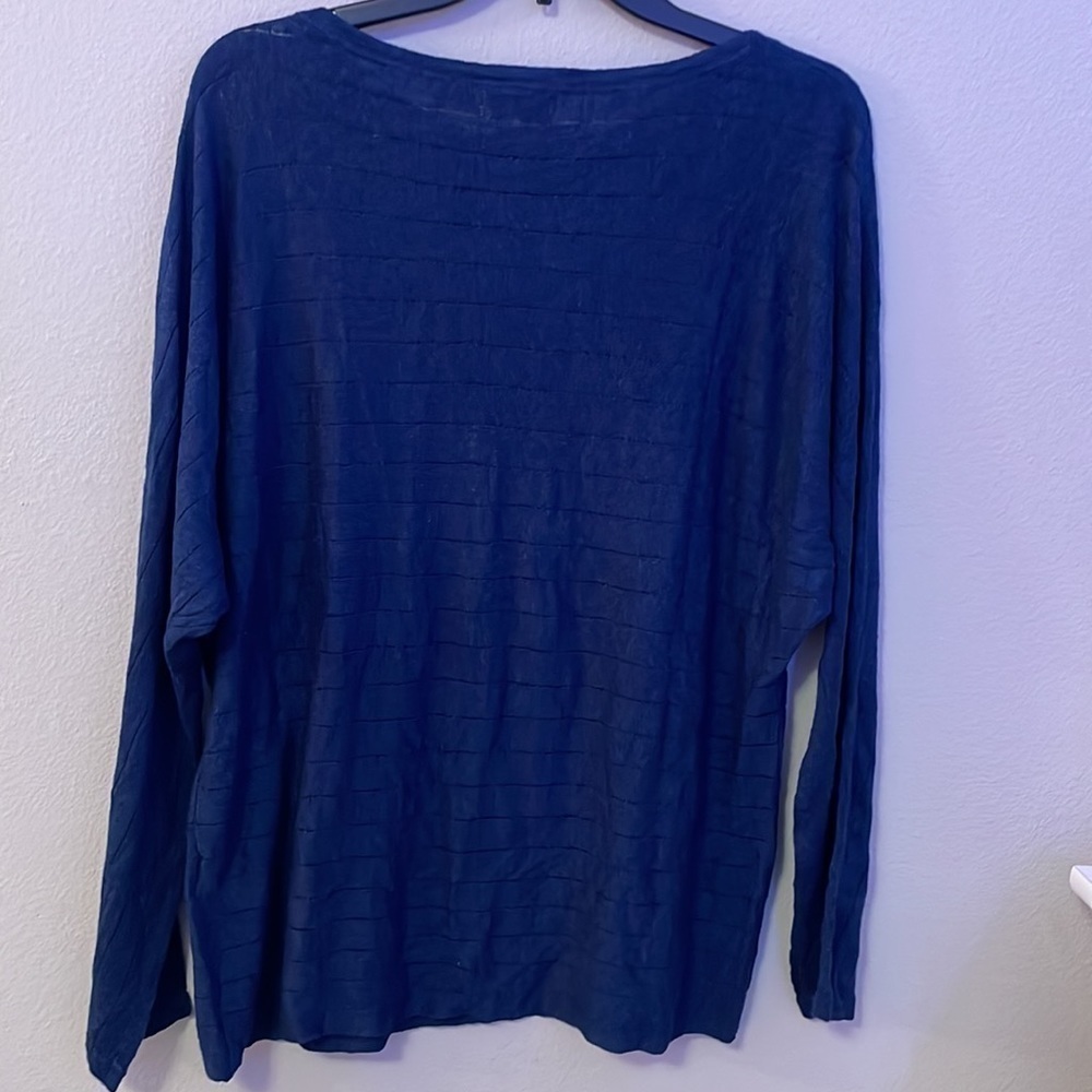 𝅺STYLE & Co Women’s Blue Blouse Size Medium - Picture 5 of 7